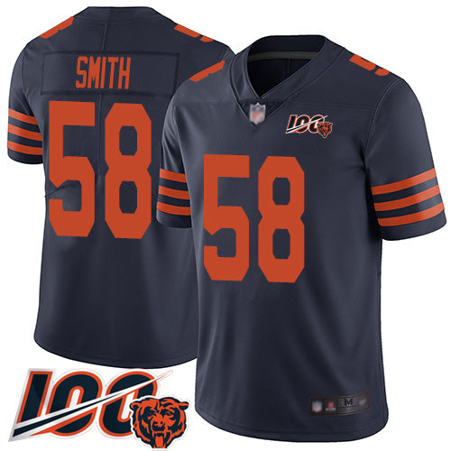 Nike Chicago Bears #58 Roquan Smith Navy Blue Alternate Youth Stitched NFL 100th Season Vapor Limited Jersey Youth
