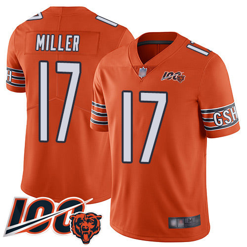 Nike Chicago Bears #17 Anthony Miller Orange Youth Stitched NFL Limited Rush 100th Season Jersey Youth