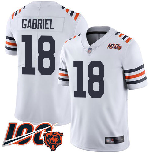 Nike Chicago Bears #18 Taylor Gabriel White Alternate Youth Stitched NFL Vapor Untouchable Limited 100th Season Jersey Youth
