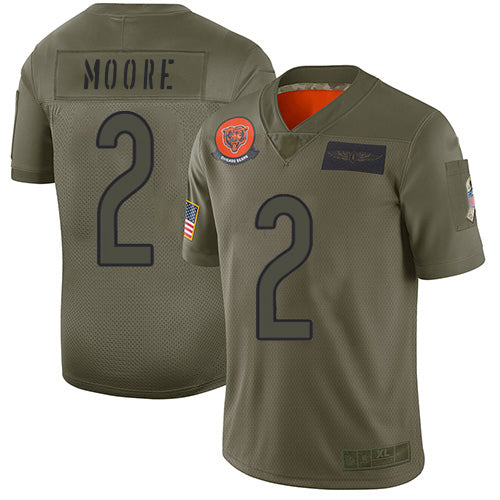 Nike Chicago Bears #2 D.J. Moore Camo Youth Stitched NFL Limited 2019 Salute To Service Jersey Youth