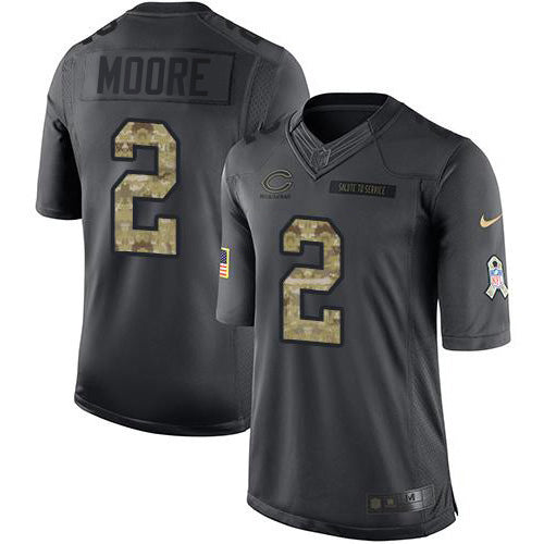 Nike Chicago Bears #2 D.J. Moore Black Youth Stitched NFL Limited 2016 Salute to Service Jersey Youth