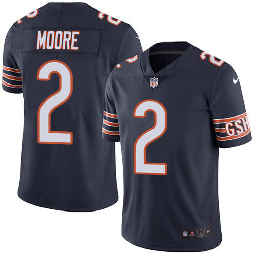 Nike Chicago Bears #2 D.J. Moore Navy Blue Team Color Youth Stitched NFL Vapor Untouchable Limited Jersey Youth