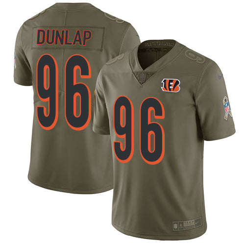 Nike Cincinnati Bengals #96 Carlos Dunlap Olive Youth Stitched NFL Limited 2017 Salute to Service Jersey Youth