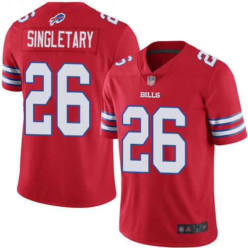 Nike Buffalo Bills #26 Devin Singletary Red Youth Stitched NFL Limited Rush Jersey Youth