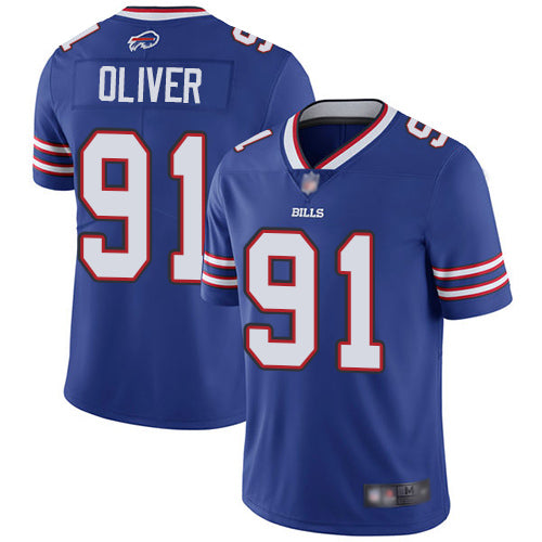 Nike Buffalo Bills #91 Ed Oliver Royal Blue Team Color Youth Stitched NFL Vapor Untouchable Limited Jersey Youth