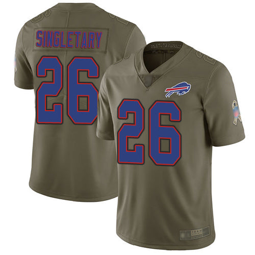 Nike Buffalo Bills #26 Devin Singletary Olive Youth Stitched NFL Limited 2017 Salute to Service Jersey Youth