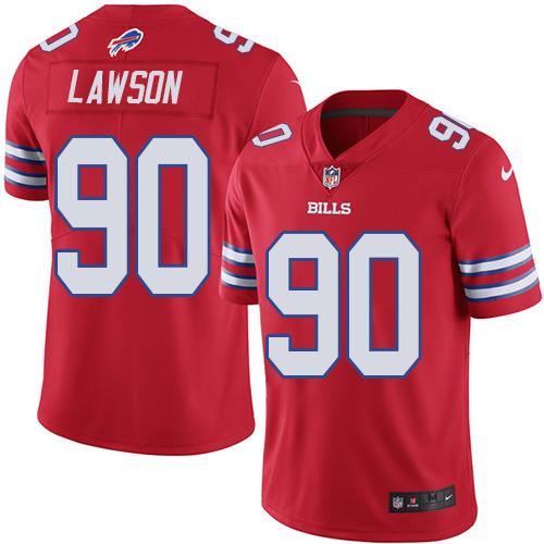 Nike Buffalo Bills #90 Shaq Lawson Red Youth Stitched NFL Limited Rush Jersey Youth