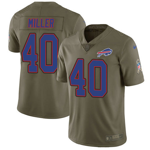 Nike Buffalo Bills #40 Von Miller Olive Youth Stitched NFL Limited 2017 Salute To Service Jersey Youth
