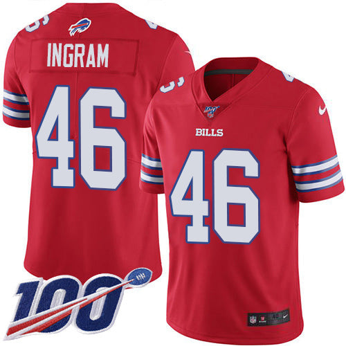 Nike Buffalo Bills #46 Ja'Marcus Ingram Red Youth Stitched NFL Limited Rush 100th Season Jersey Youth