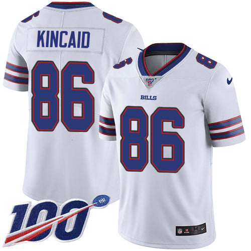 Nike Buffalo Bills #86 Dalton Kincaid White Youth Stitched NFL 100th Season Vapor Limited Jersey Youth