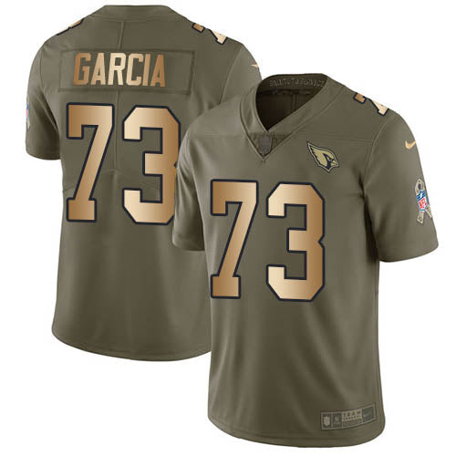 Nike Arizona Cardinals #73 Max Garcia Olive/Gold Youth Stitched NFL Limited 2017 Salute To Service Jersey Youth