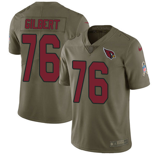 Nike Arizona Cardinals #76 Marcus Gilbert Olive Youth Stitched NFL Limited 2017 Salute To Service Jersey Youth