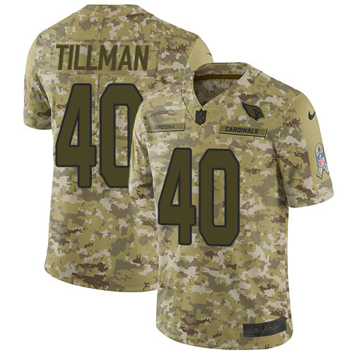 Nike Arizona Cardinals #40 Pat Tillman Camo Youth Stitched NFL Limited 2018 Salute to Service Jersey Youth