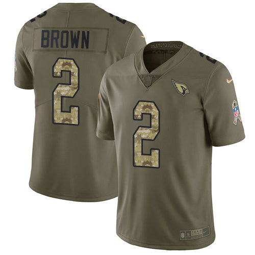 Nike Arizona Cardinals #2 Marquise Brown Olive/Camo Youth Stitched NFL Limited 2017 Salute To Service Jersey Youth