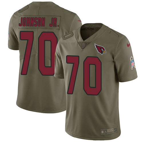 Nike Arizona Cardinals #70 Paris Johnson Jr. Olive Youth Stitched NFL Limited 2017 Salute To Service Jersey Youth