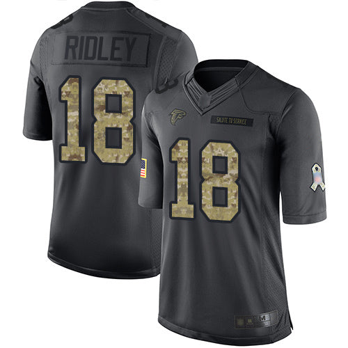 Nike Atlanta Falcons #18 Calvin Ridley Black Youth Stitched NFL Limited 2016 Salute to Service Jersey Youth