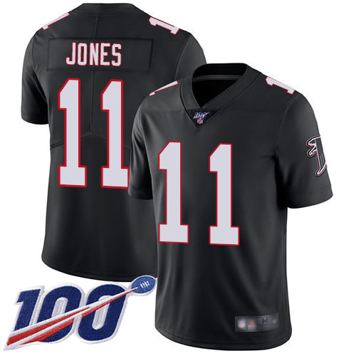 Nike Atlanta Falcons #11 Julio Jones Black Alternate Youth Stitched NFL 100th Season Vapor Limited Jersey Youth