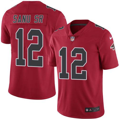 Nike Atlanta Falcons #12 Mohamed Sanu Sr Red Youth Stitched NFL Limited Rush Jersey Youth