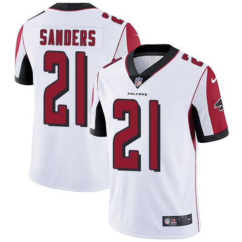 Nike Atlanta Falcons #21 Deion Sanders White Youth Stitched NFL Vapor Untouchable Limited Jersey Youth