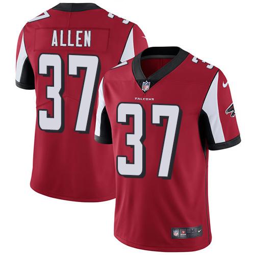 Nike Atlanta Falcons #37 Ricardo Allen Red Team Color Youth Stitched NFL Vapor Untouchable Limited Jersey Youth