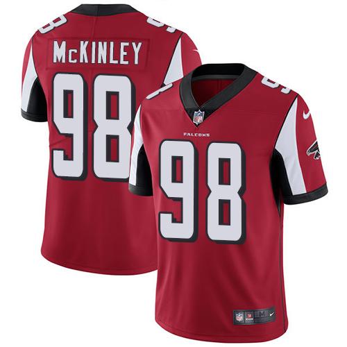 Nike Atlanta Falcons #98 Takkarist McKinley Red Team Color Youth Stitched NFL Vapor Untouchable Limited Jersey Youth
