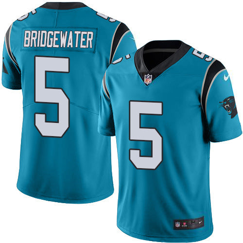 Nike Carolina Panthers #5 Teddy Bridgewater Blue Youth Stitched NFL Limited Rush Jersey Youth