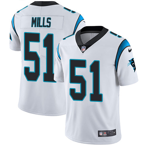 Nike Carolina Panthers #51 Sam Mills White Youth Stitched NFL Vapor Untouchable Limited Jersey Youth