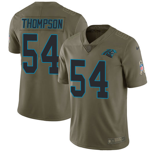 Nike Carolina Panthers #54 Shaq Thompson Olive Youth Stitched NFL Limited 2017 Salute to Service Jersey Youth