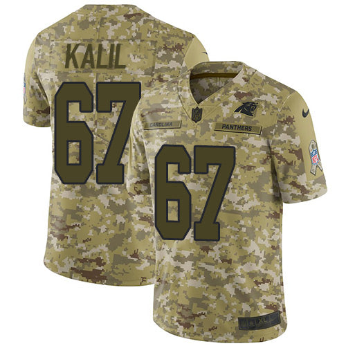 Nike Carolina Panthers #67 Ryan Kalil Camo Youth Stitched NFL Limited 2018 Salute to Service Jersey Youth