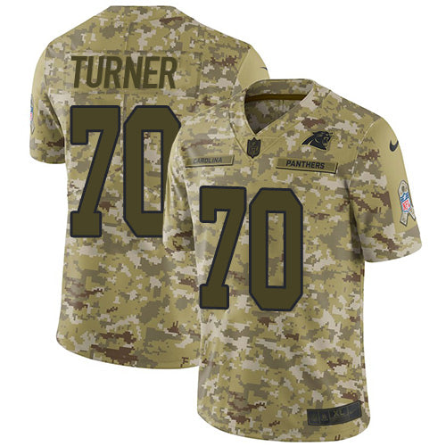 Nike Carolina Panthers #70 Trai Turner Camo Youth Stitched NFL Limited 2018 Salute to Service Jersey Youth