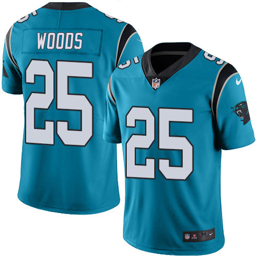 Nike Carolina Panthers #25 Xavier Woods Blue Alternate Youth Stitched NFL Vapor Untouchable Limited Jersey Youth