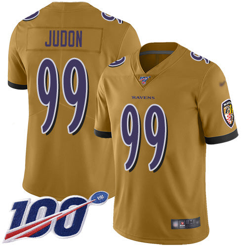 Nike Baltimore Ravens #99 Matthew Judon Gold Youth Stitched NFL Limited Inverted Legend 100th Season Jersey Youth