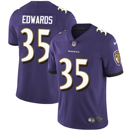 Nike Baltimore Ravens #35 Gus Edwards Purple Team Color Youth Stitched NFL Vapor Untouchable Limited Jersey Youth