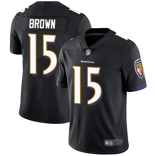 Nike Baltimore Ravens #15 Marquise Brown Black Alternate Youth Stitched NFL Vapor Untouchable Limited Jersey Youth
