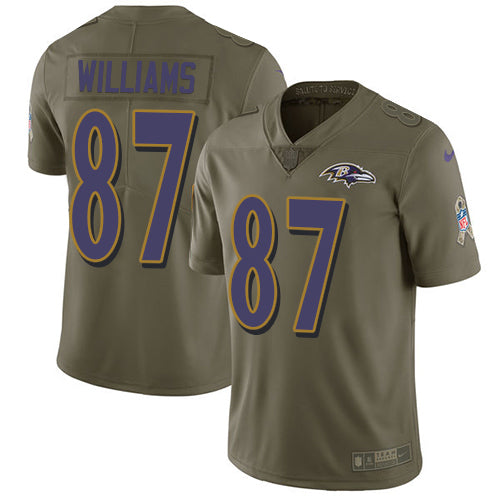 Nike Baltimore Ravens #87 Maxx Williams Olive Youth Stitched NFL Limited 2017 Salute to Service Jersey Youth