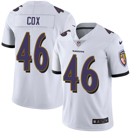 Nike Baltimore Ravens #46 Morgan Cox White Youth Stitched NFL Vapor Untouchable Limited Jersey Youth