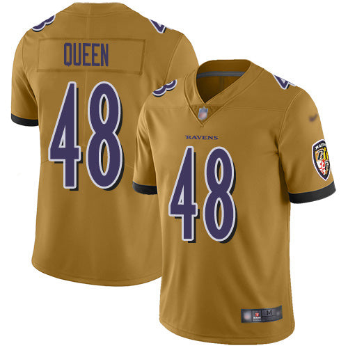 Nike Baltimore Ravens #48 Patrick Queen Gold Youth Stitched NFL Limited Inverted Legend Jersey Youth
