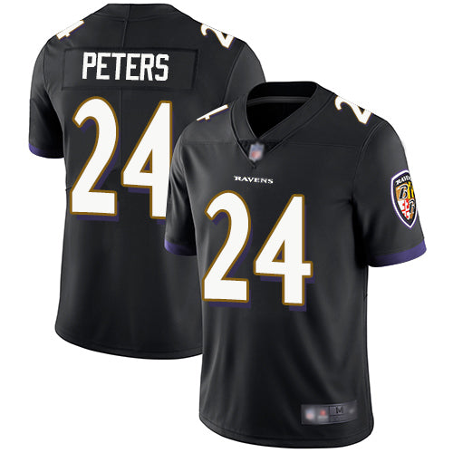 Nike Baltimore Ravens #24 Marcus Peters Black Alternate Youth Stitched NFL Vapor Untouchable Limited Jersey Youth