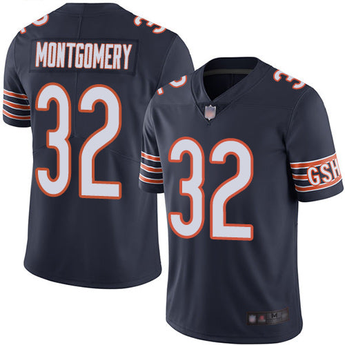 Nike Chicago Bears #32 David Montgomery Navy Blue Team Color Men's Stitched NFL Vapor Untouchable Limited Jersey Men's