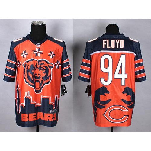 Nike Chicago Bears #94 Leonard Floyd Orange Men's Stitched NFL Elite Noble Fashion Jersey Men's