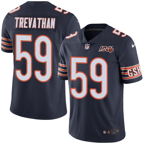 Nike Chicago Bears #59 Danny Trevathan Navy Blue Team Color Men's 100th Season Stitched NFL Vapor Untouchable Limited Jersey Men's