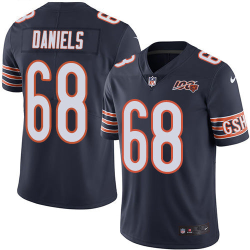 Nike Chicago Bears #68 James Daniels Navy Blue Team Color Men's 100th Season Stitched NFL Vapor Untouchable Limited Jersey Men's