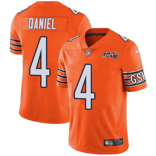 Nike Chicago Bears #4 Chase Daniel Orange Men's 100th Season Stitched NFL Limited Rush Jersey Men's