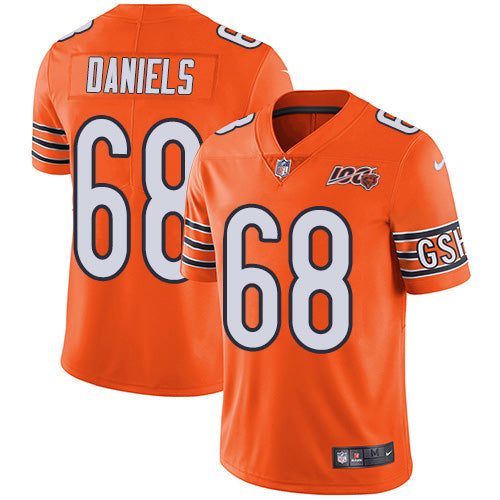 Nike Chicago Bears #68 James Daniels Orange Men's 100th Season Stitched NFL Limited Rush Jersey Men's