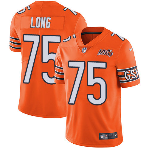 Nike Chicago Bears #75 Kyle Long Orange Men's 100th Season Stitched NFL Limited Rush Jersey Men's