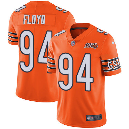 Nike Chicago Bears #94 Leonard Floyd Orange Men's 100th Season Stitched NFL Limited Rush Jersey Men's
