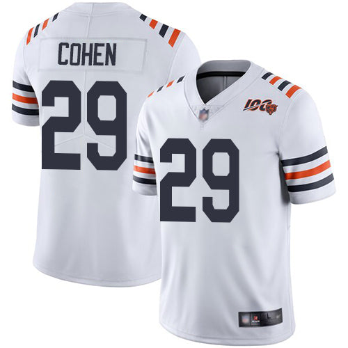 Nike Chicago Bears #29 Tarik Cohen White Alternate Men's Stitched NFL Vapor Untouchable Limited 100th Season Jersey Men's