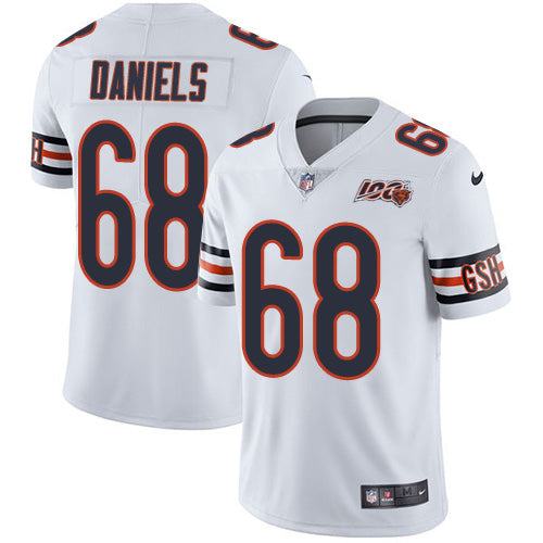 Nike Chicago Bears #68 James Daniels White Men's 100th Season Stitched NFL Vapor Untouchable Limited Jersey Men's