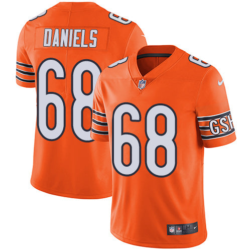 Nike Chicago Bears #68 James Daniels Orange Men's Stitched NFL Limited Rush Jersey Men's