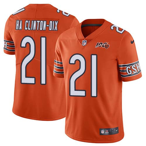 Nike Chicago Bears #21 Ha Ha Clinton-Dix Orange Men's 100th Season Stitched NFL Limited Rush Jersey Men's